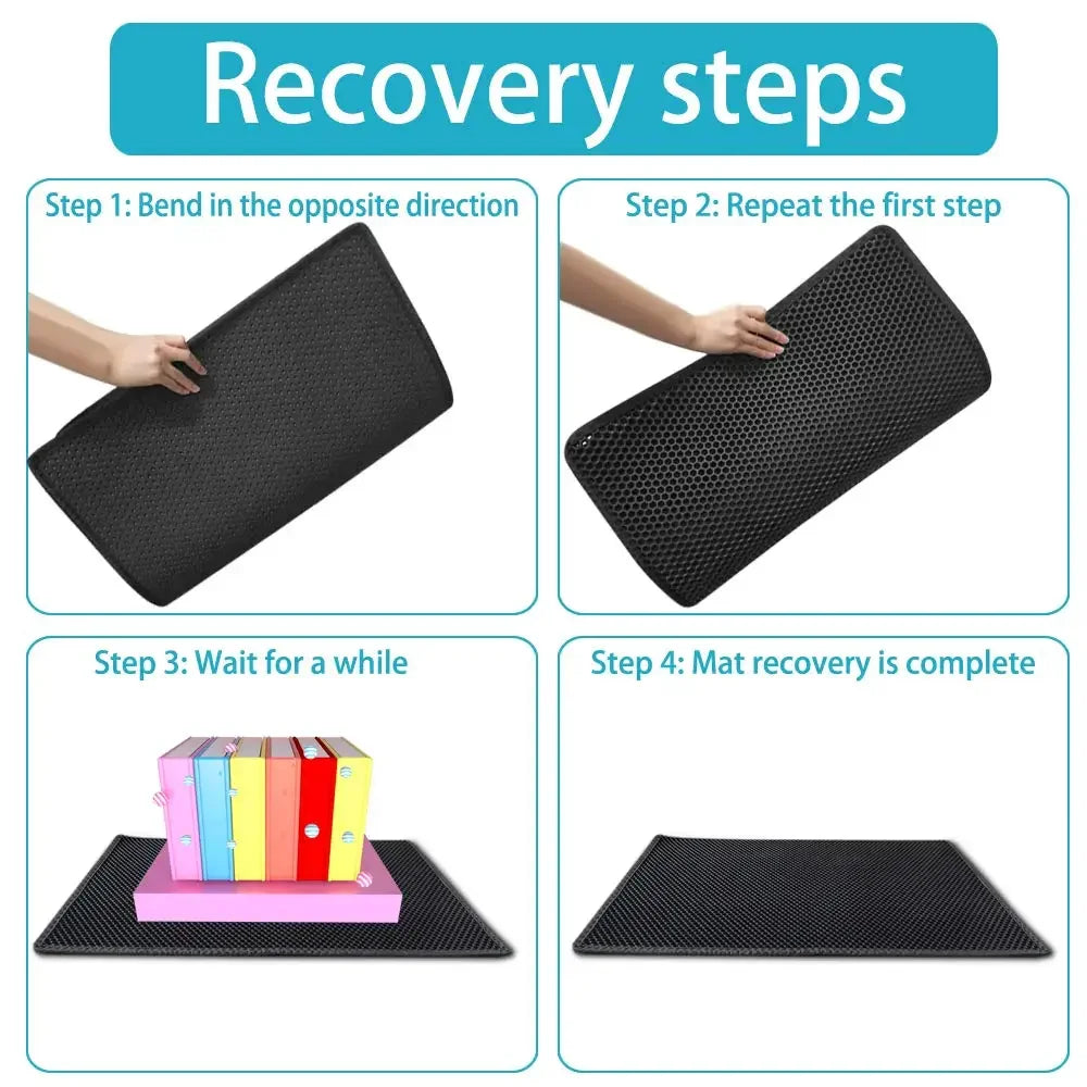 Double Layer Waterproof Cat Litter Mat - Non-Slip & Washable Bed Mat for Clean Homes
