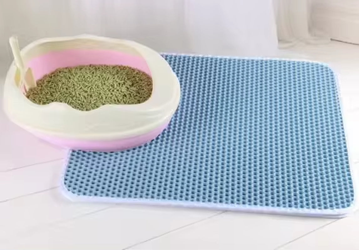 Double Layer Waterproof Cat Litter Mat - Non-Slip & Washable Bed Mat for Clean Homes