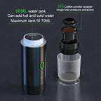 Ultimate Wireless Electric Portable Espresso Coffee Machine - Enjoy Fresh Brewed Coffee Anywhere with 3-in-1 Functionality for Home, Car, and Camping!