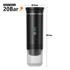 Ultimate Wireless Electric Portable Espresso Coffee Machine - Enjoy Fresh Brewed Coffee Anywhere with 3-in-1 Functionality for Home, Car, and Camping!
