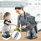 Transform Your Cooking Experience with the 3 in 1 Rotary Cheese Grater - Versatile Manual Vegetable Slicer and Grinder for Nuts, Cheese, and More!